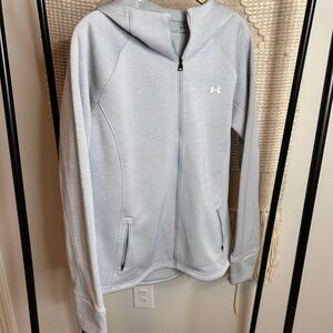 Under Armour Light Gray Zip-Up Hoodie